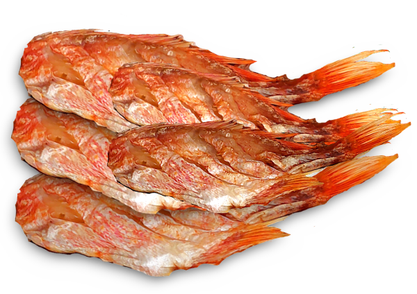 Rotbarsch o/Kopf gesalzen und getr. 4kg Karton,(Sebastes norvegicus)